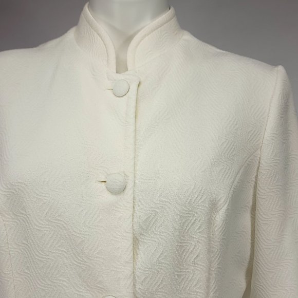 Vintage Puritan Forever Young Women's White Nehru Style Long Coat - Picture 2 of 7